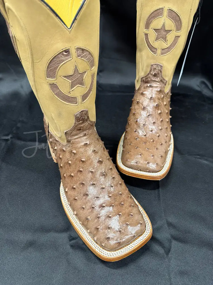 JM Ostrich Kango Tobacco Boots
