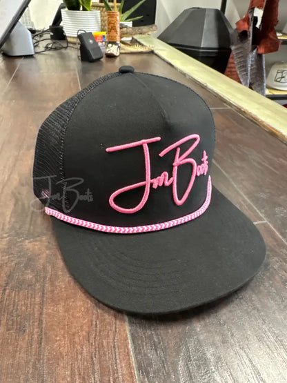 JM Pink 3D Signature Logo Hats