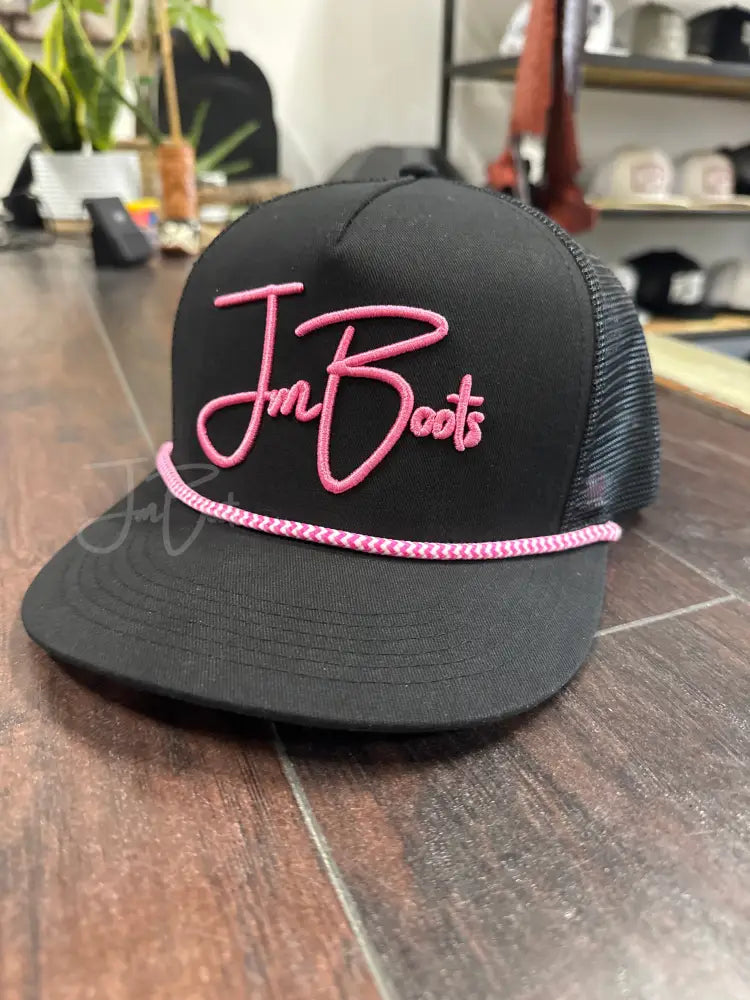 JM Pink 3D Signature Logo Hats