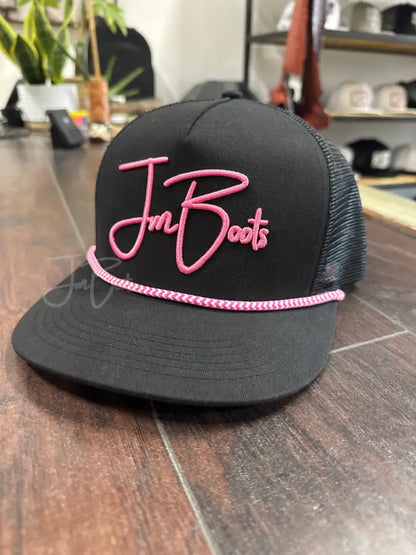 JM Pink 3D Signature Logo Hats