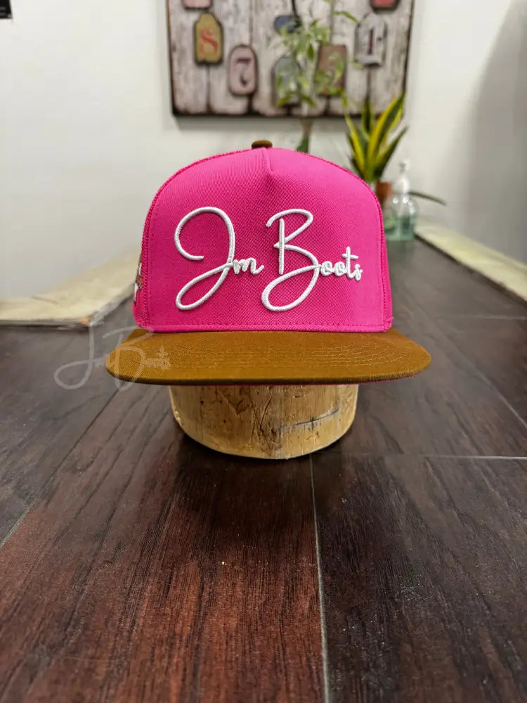 JM pink and brown