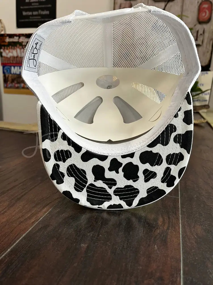 JM Signature Cow print White Hats