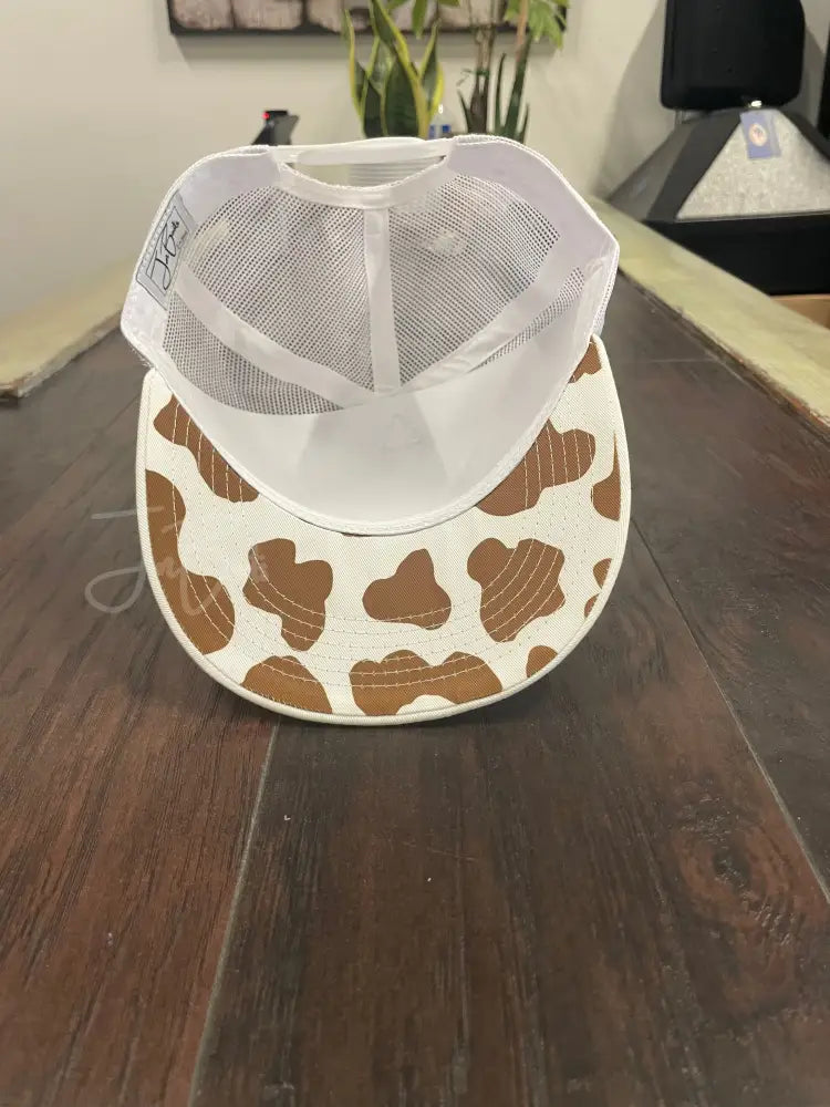 JM Signature Cow print White Hats