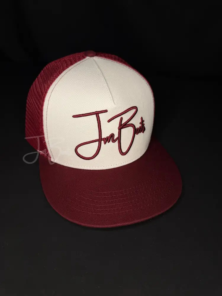 JM Signature Maroon/white Hats