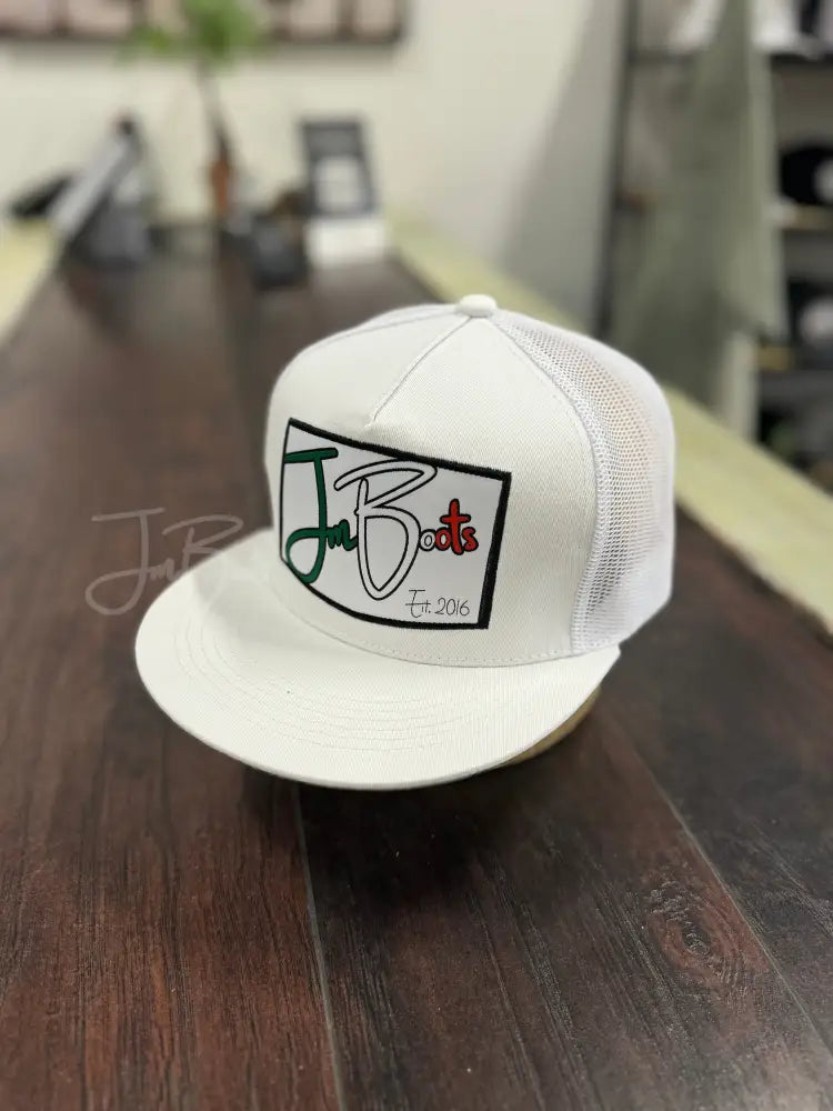JM Signature “Mx white” flat bill - Hats