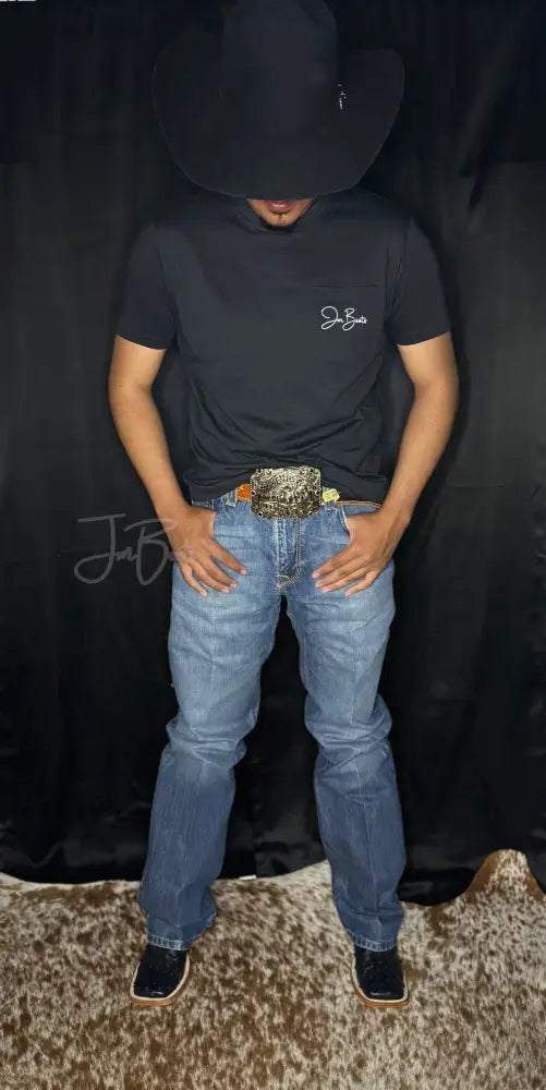 JM Signature Pocket Tee- Black