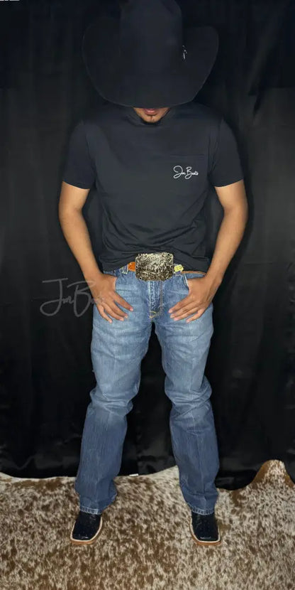 JM Signature Pocket Tee- Black