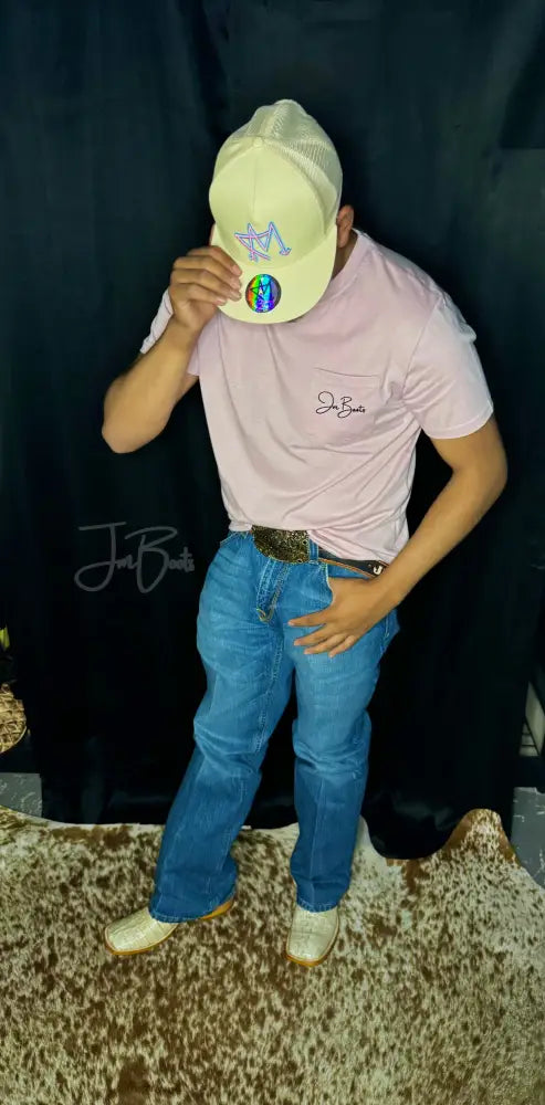 JM Signature Pocket Tee- Dusty Rose