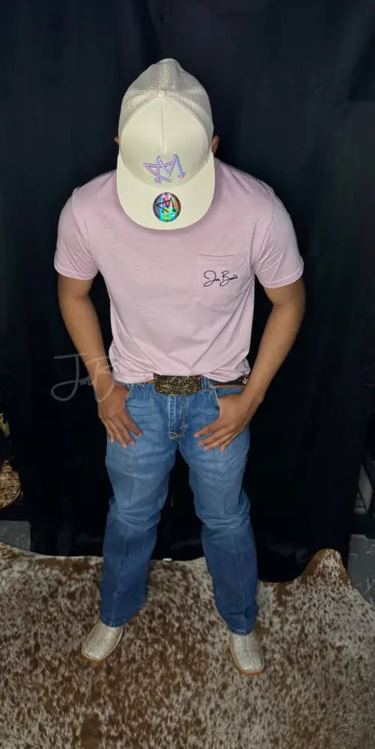 JM Signature Pocket Tee- Dusty Rose