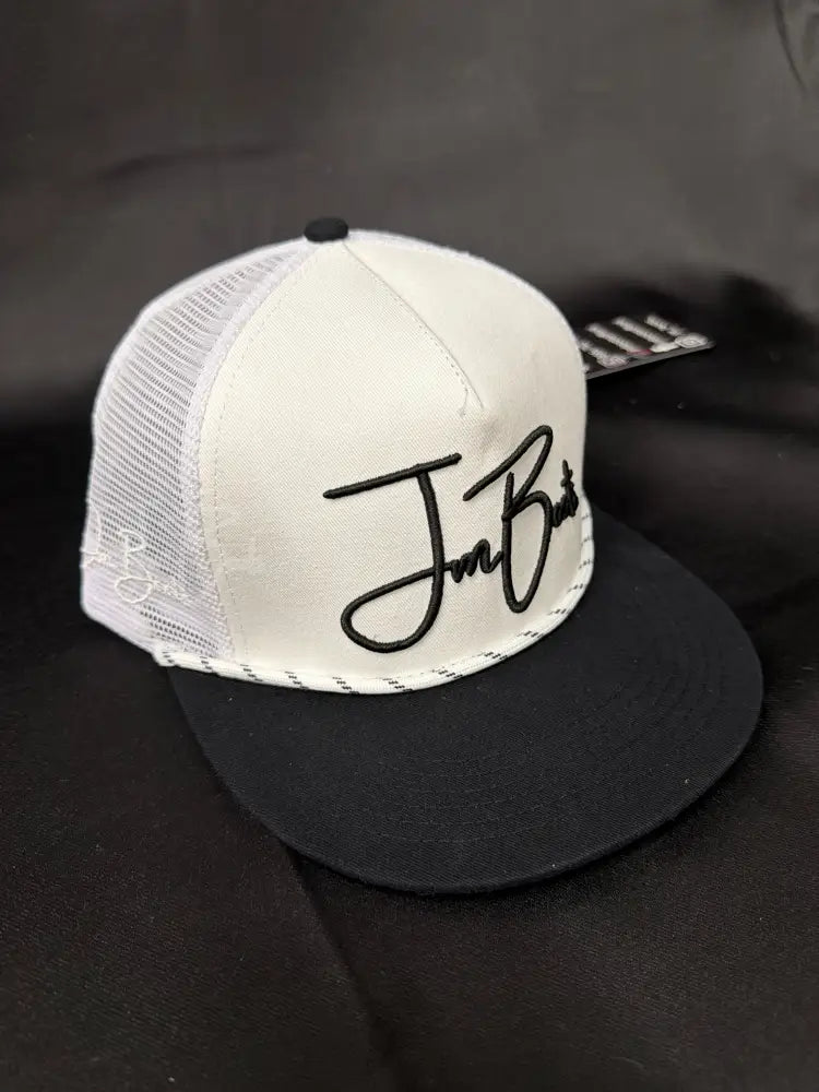 JM White and Black signature hat - Hats