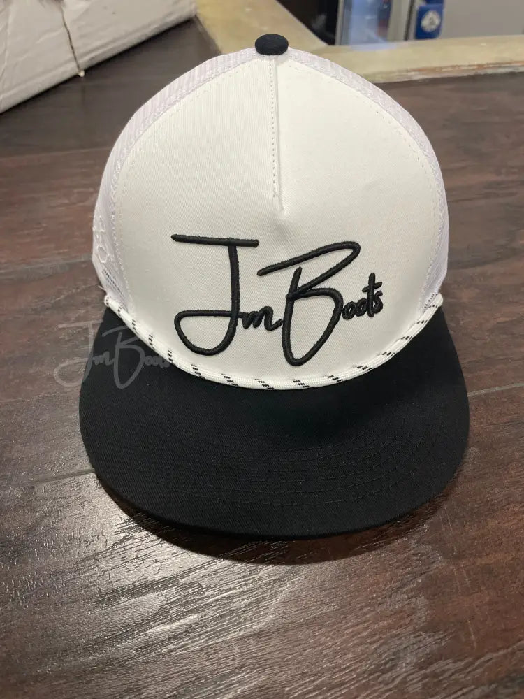 JM White and Black signature hat - Hats