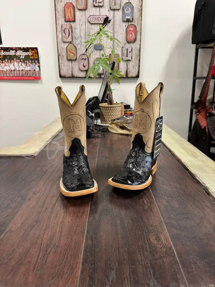 Kids Ostrich- black - Boots