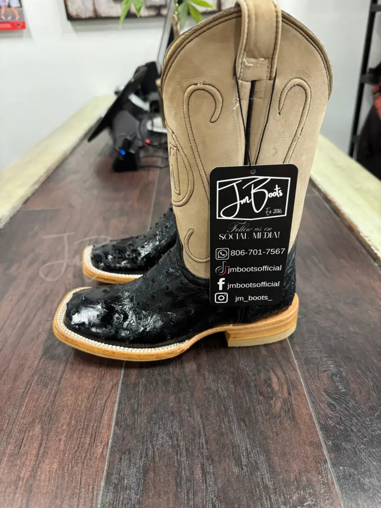 Kids Ostrich- black - Boots