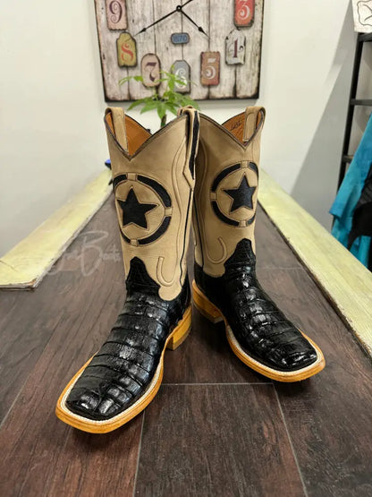 Ladies Black Caiman Belly sz 7.5ee - 7.5EE - Cowboy boots