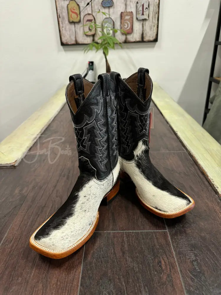 Ladies Cowhide-Bl/Wh - 6E