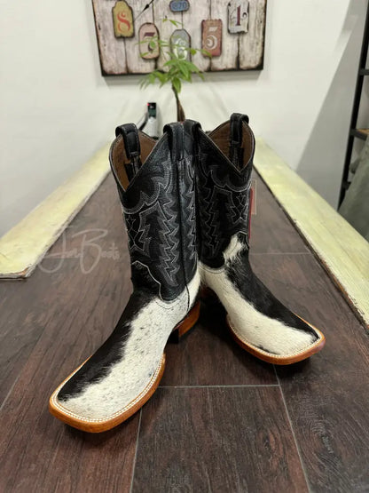 Ladies Cowhide-Bl/Wh - 6E