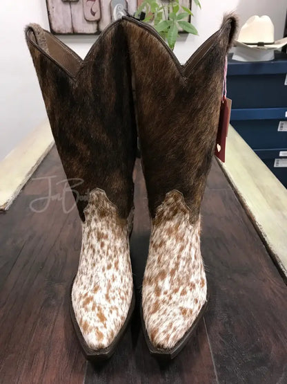 Ladies Cowhide br/wh - 8 EE - Boots