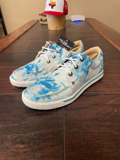 Ladies Twisted X blue tie dye