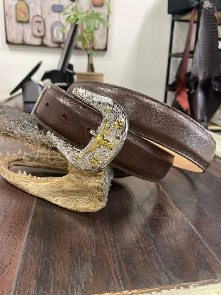 Leather Belt- Brown - 48