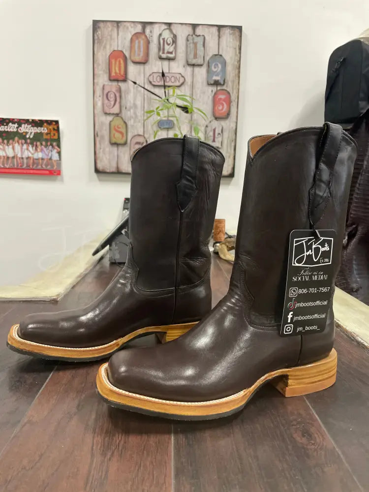 Leather- Dark Brown - 9.5 E - Boots
