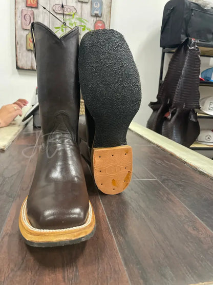 Leather- Dark Brown - 9.5 E - Boots