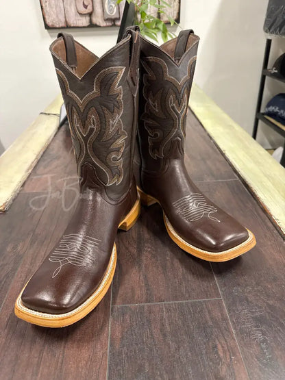 Leather- Dark Brown Bulldog Anti-slip - 9.5 EE - Boots