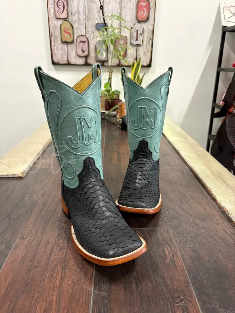 Matte Black Python - 9 EE - Exotic Boots