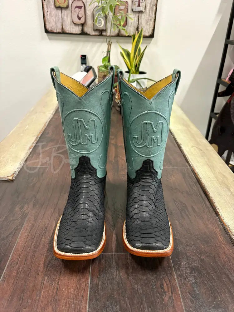 Matte Black Python - 9 EE - Exotic Boots
