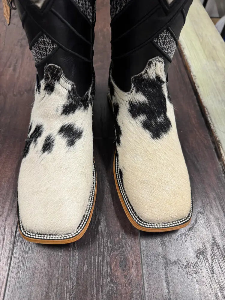 Men’s Rock’Em Cowhide bl/wh - Cowboy boots