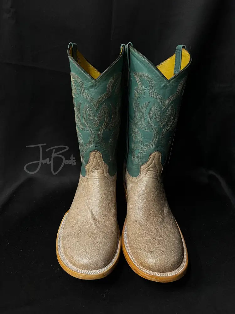 Ostrich Belly-Tan Vintage - 8.5 EE - Boots
