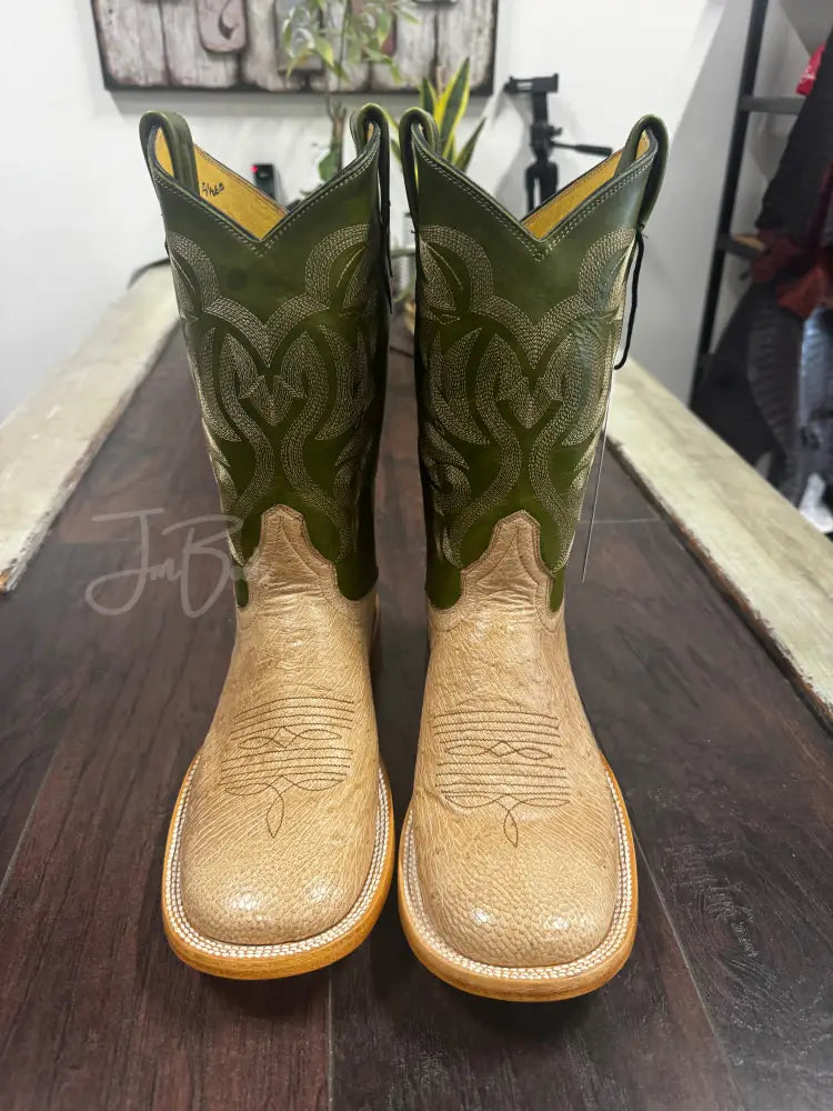 Ostrich Belly-Tan Vintage - 8.5 EE - Boots