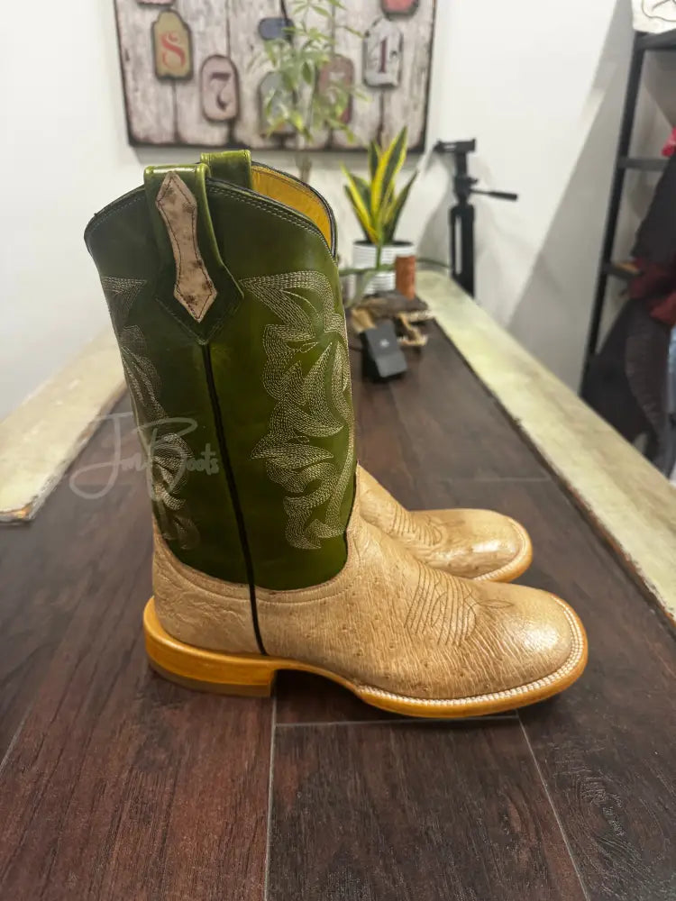 Ostrich Belly-Tan Vintage - 8.5 EE - Boots
