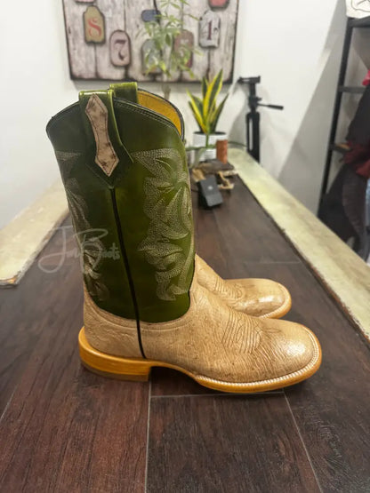Ostrich Belly-Tan Vintage - 8.5 EE - Boots