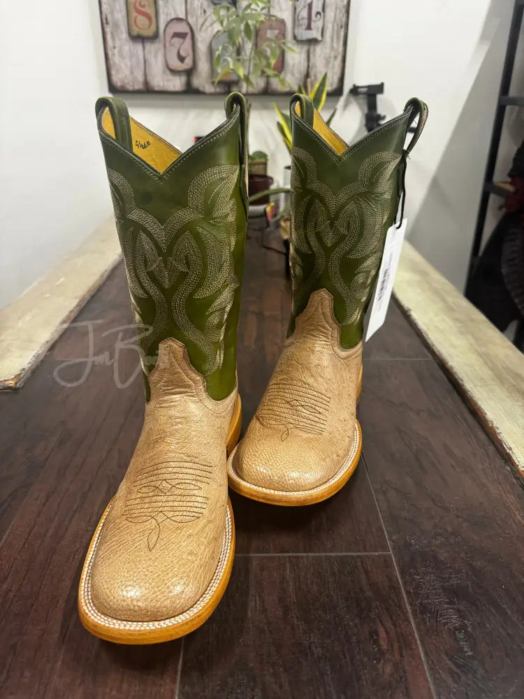 Ostrich Belly-Tan Vintage - 8.5 EE - Boots