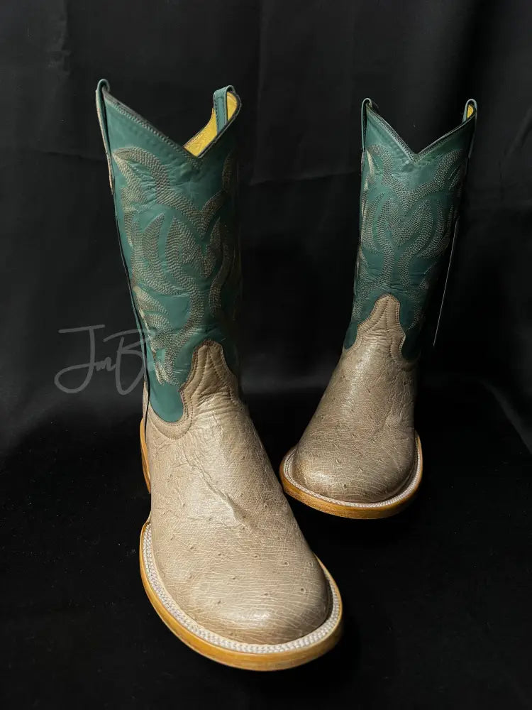Ostrich Belly-Tan Vintage - 8.5 EE - Boots