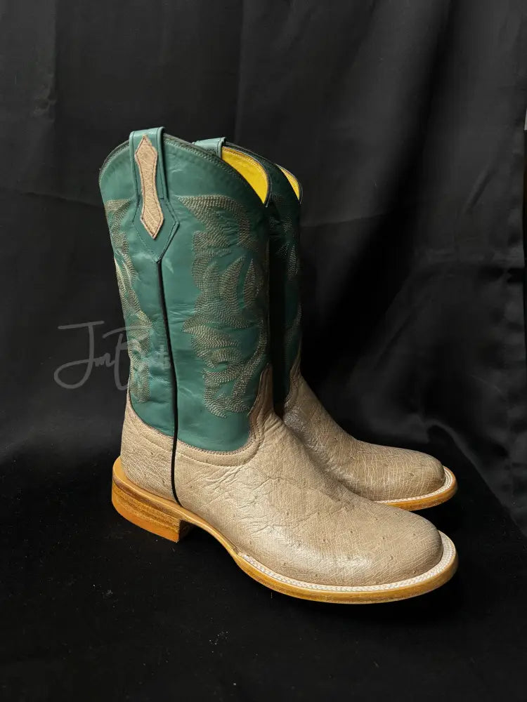 Ostrich Belly-Tan Vintage - 8.5 EE - Boots
