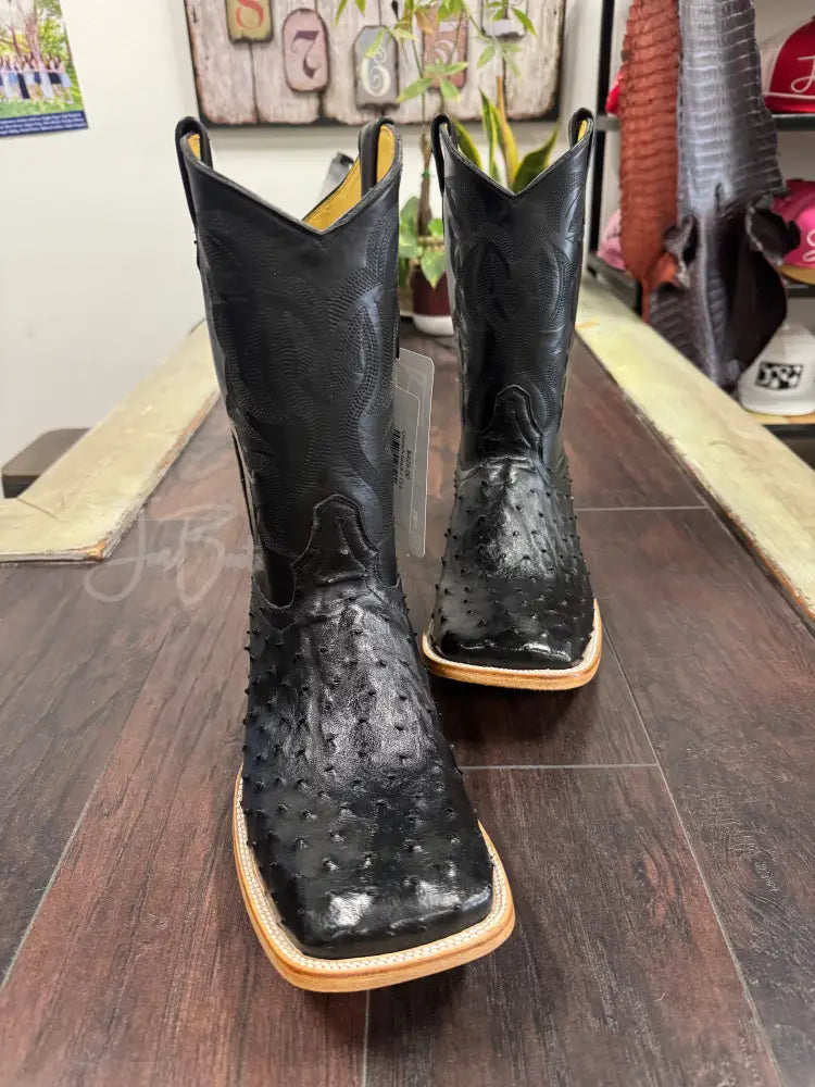 Ostrich black - 13 E - Boots