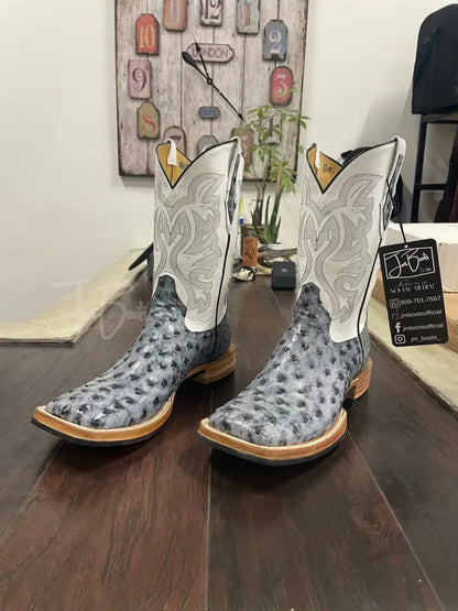 Ostrich- Black Rio Grande (Hybrid Sole) - 10 EE - Boots