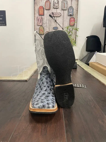 Ostrich- Black Rio Grande (Hybrid Sole) - 10 EE - Boots