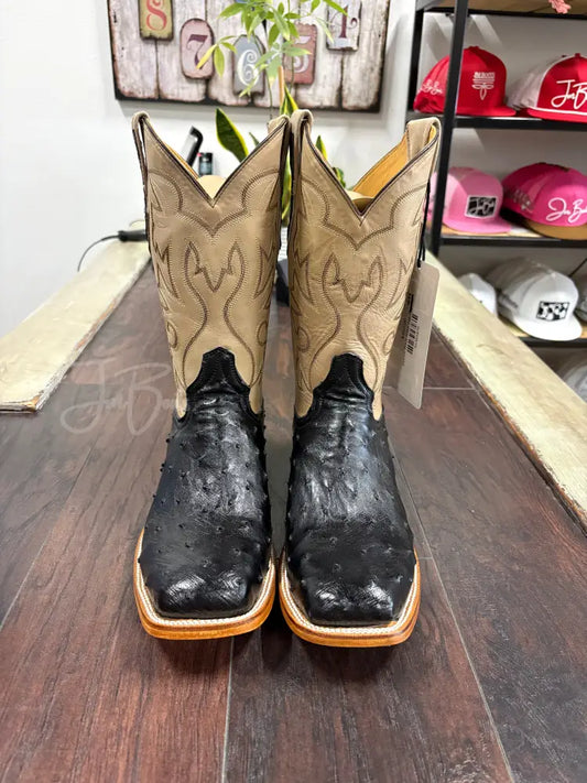 Ostrich Black Steel Toe - 10 EE - Boots