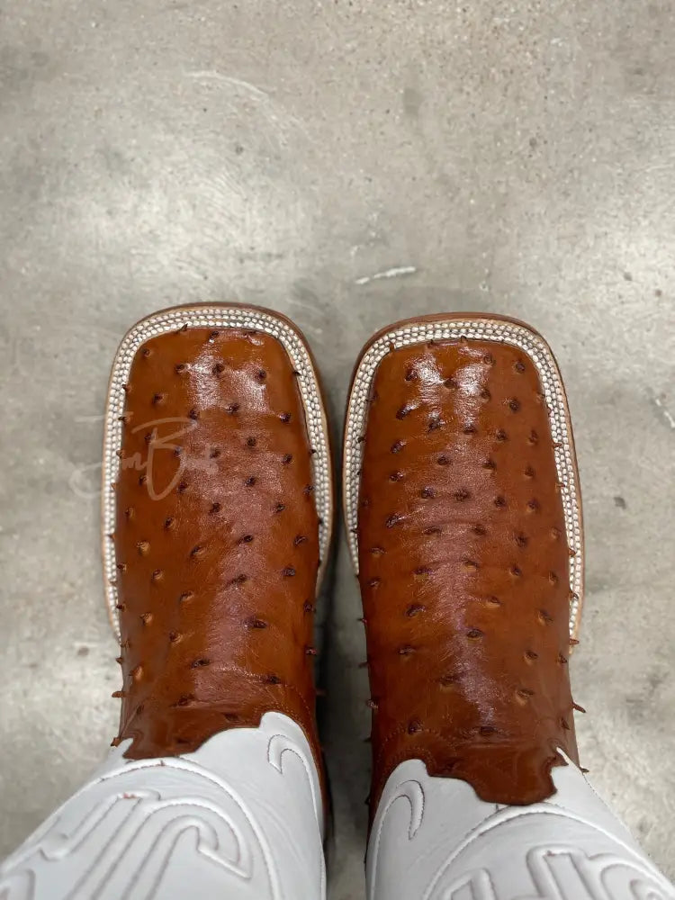 Ostrich - Brandy - 8 E - Boots