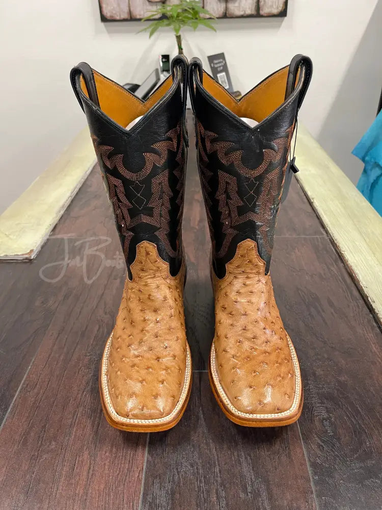 Ostrich Brandy Bruciato - 8.5 E - Boots