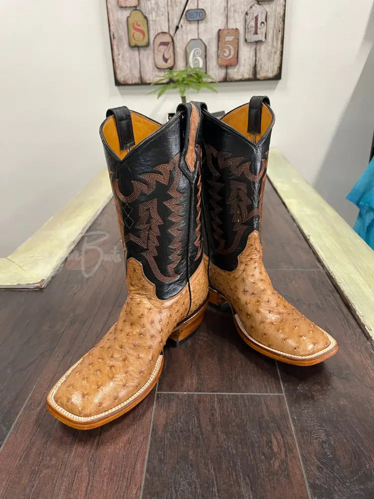 Ostrich Brandy Bruciato - 8.5 E - Boots