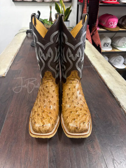 Ostrich- Brandy Bruciato Steel Toe - 10 EE - Boots