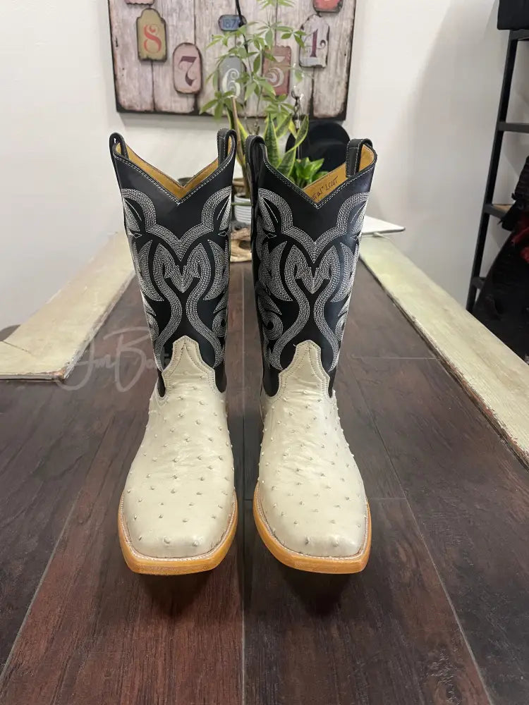 Ostrich - Hueso - 9 1/2 D - Boots