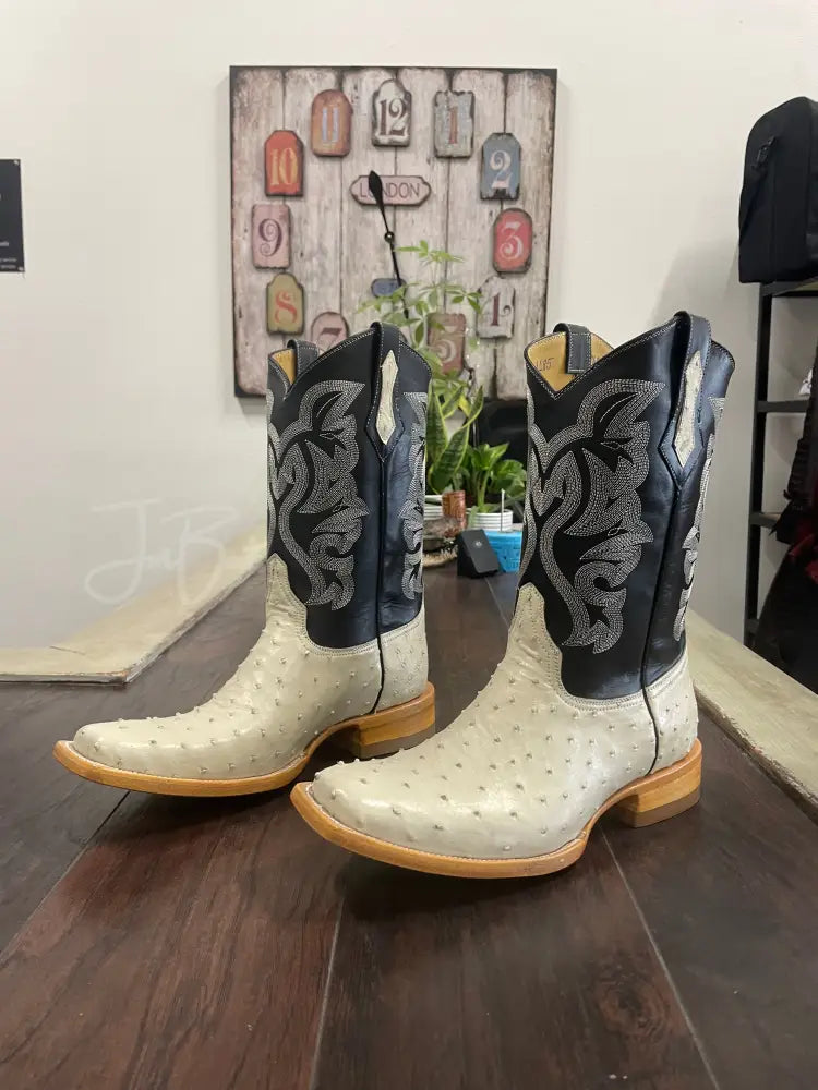 Ostrich - Hueso - 9 1/2 D - Boots