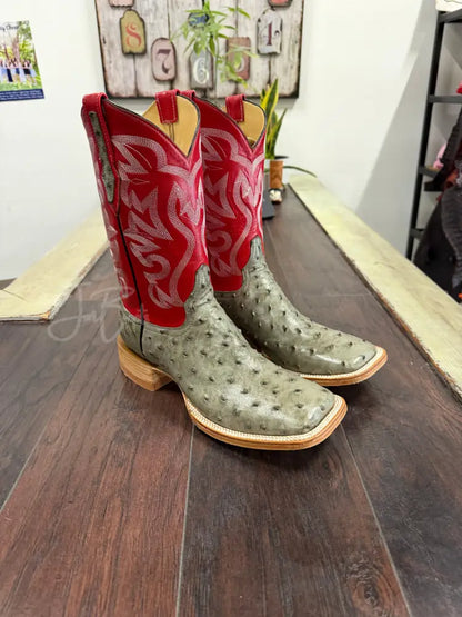 Ostrich- Serpentine Gray - Boots