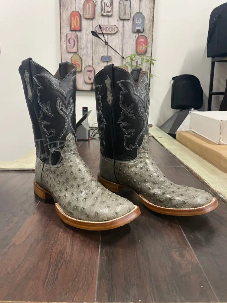 Ostrich- Serpentine Gray - 12 EEE - Boots