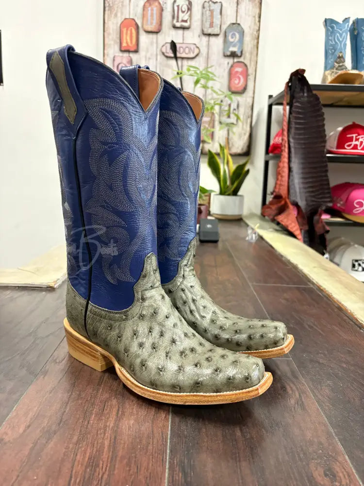 Ostrich- Serpentine Gray - 8 E - Boots