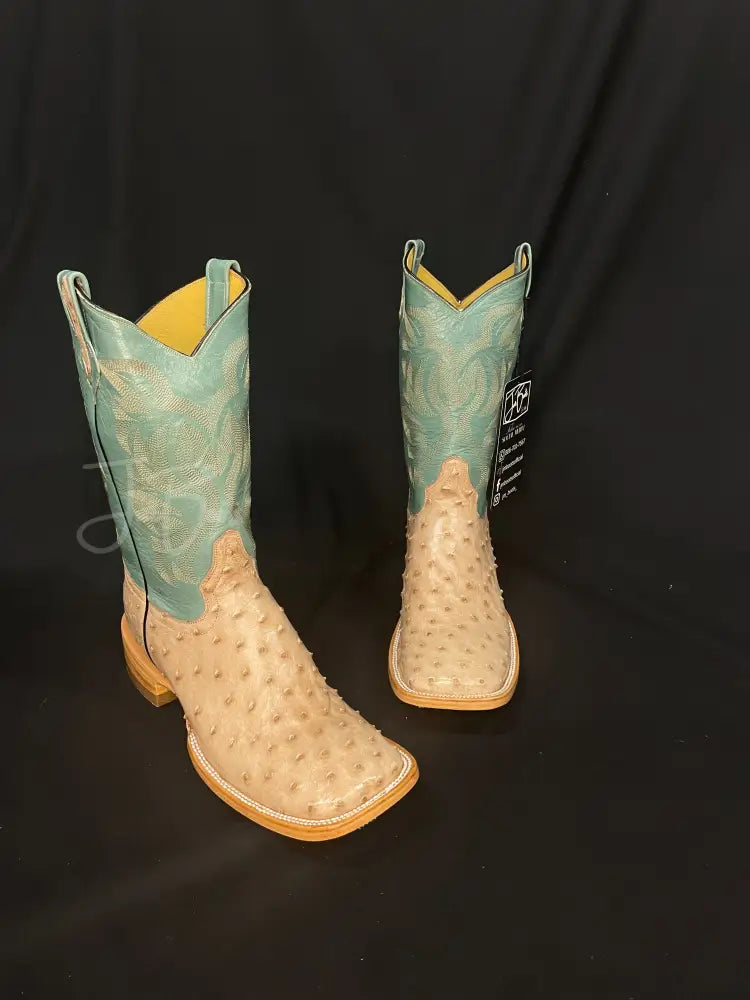 Ostrich tan bruciato Boots